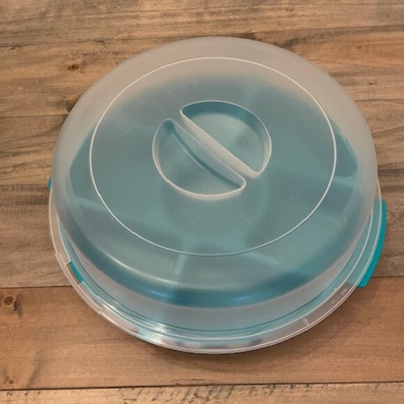 Rubbermaid 2 pc servin saver 7 section with lid 13" dia Veggie / Dip - Picture 1 of 2
